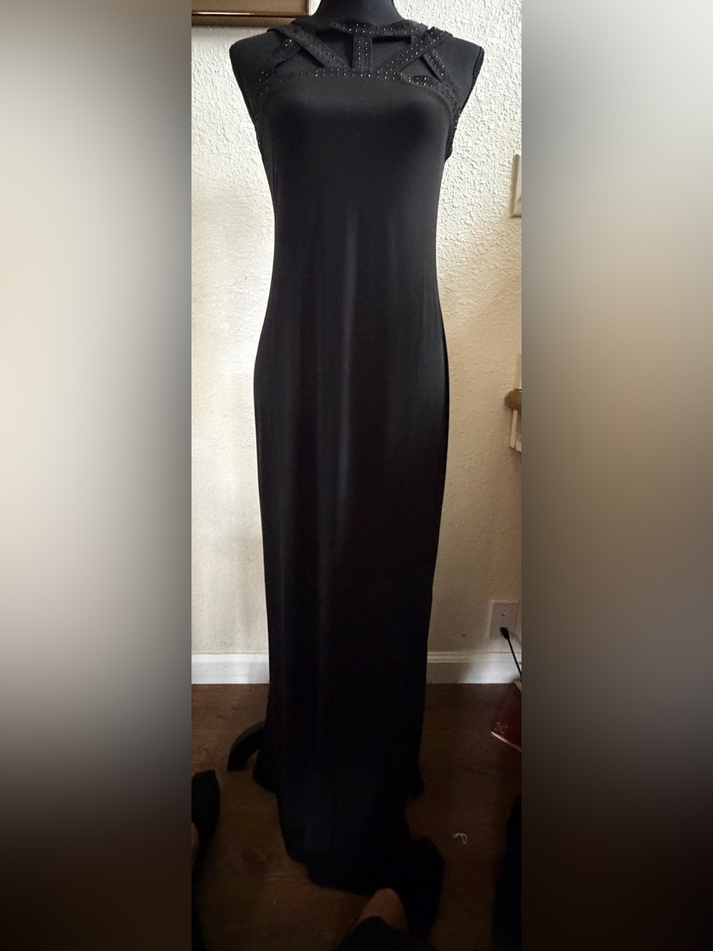 Spense Black Studded Strappy Tank